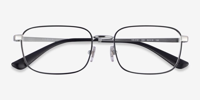 Vogue Eyewear VO4191 Silver Black MetalEyeglass Frames from EyeBuyDirect, Closed View