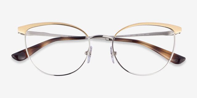 Vogue Eyewear VO4208 Gold Silver MetalEyeglass Frames from EyeBuyDirect, Closed View