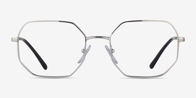 Vogue Eyewear VO4228 Shiny Silver MetalEyeglass Frames from EyeBuyDirect, Front View