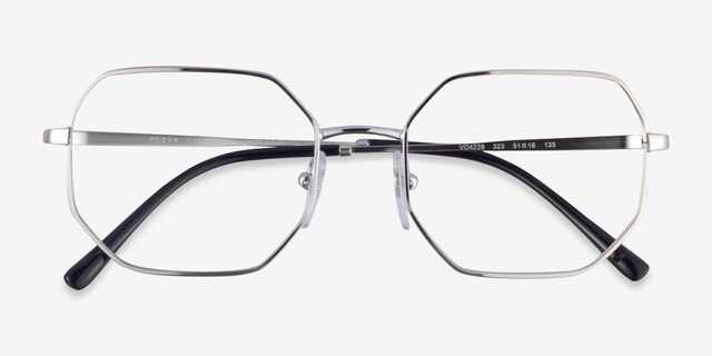 Vogue Eyewear VO4228 Shiny Silver MetalEyeglass Frames from EyeBuyDirect, Closed View