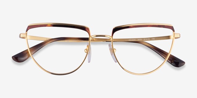 Vogue Eyewear VO4230 Tortoise Gold MetalEyeglass Frames from EyeBuyDirect, Closed View
