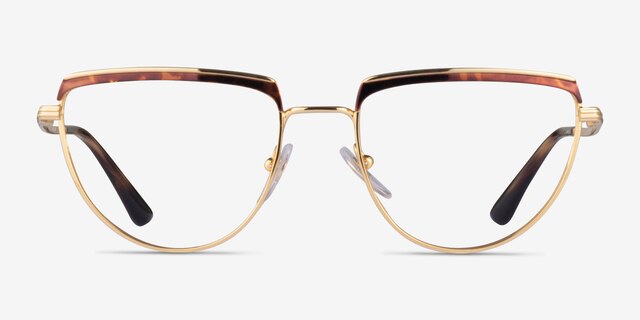 Vogue Eyewear VO4230 Gold Tortoise MetalEyeglass Frames from EyeBuyDirect, Front View