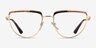 Vogue Eyewear VO4230 Gold Tortoise MetalEyeglass Frames from EyeBuyDirect, Front View