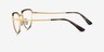 Vogue Eyewear VO4230 Gold Tortoise MetalEyeglass Frames from EyeBuyDirect, Side View