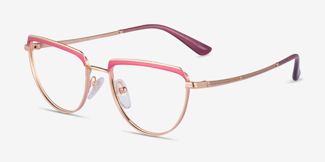 Vogue Eyewear VO4230 Pink Rose Gold MetalEyeglass Frames from EyeBuyDirect, Angle View