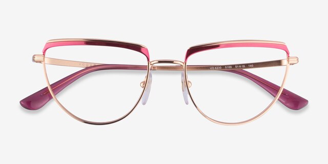 Vogue Eyewear VO4230 Pink Rose Gold MetalEyeglass Frames from EyeBuyDirect, Closed View