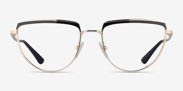 Vogue Eyewear VO4230 Black Pale Gold MetalEyeglass Frames from EyeBuyDirect, Front View