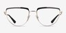 Vogue Eyewear VO4230 Black Pale Gold MetalEyeglass Frames from EyeBuyDirect, Front View