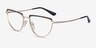 Vogue Eyewear VO4230 Black Pale Gold MetalEyeglass Frames from EyeBuyDirect, Angle View