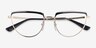 Vogue Eyewear VO4230 Black Pale Gold MetalEyeglass Frames from EyeBuyDirect, Closed View