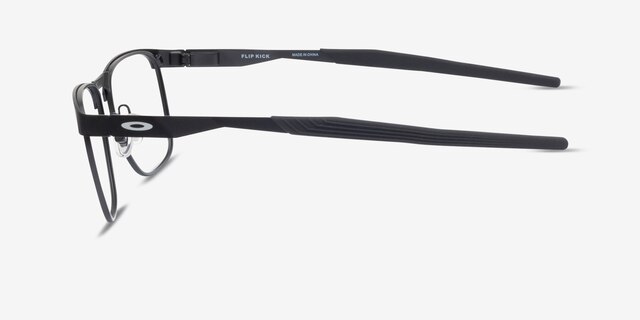 Oakley Flip Kick Matte Black MetalEyeglass Frames from EyeBuyDirect, Side View