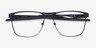 Oakley Flip Kick Matte Black MetalEyeglass Frames from EyeBuyDirect, Closed View