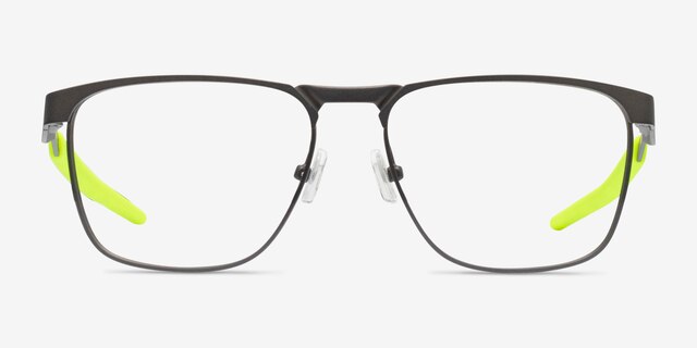 Oakley Flip Kick Gunmetal MetalEyeglass Frames from EyeBuyDirect, Front View