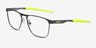 Oakley Flip Kick Gunmetal MetalEyeglass Frames from EyeBuyDirect, Angle View