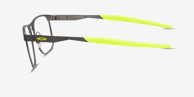 Oakley Flip Kick Gunmetal MetalEyeglass Frames from EyeBuyDirect, Side View