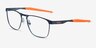 Oakley Flip Kick Navy MetalEyeglass Frames from EyeBuyDirect, Angle View
