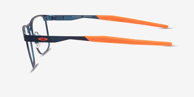 Oakley Flip Kick Navy MetalEyeglass Frames from EyeBuyDirect, Side View