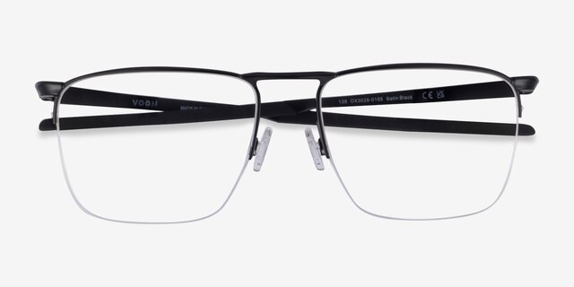 Oakley Voon Black MetalEyeglass Frames from EyeBuyDirect, Closed View