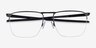 Oakley Voon Black MetalEyeglass Frames from EyeBuyDirect, Closed View