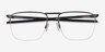 Oakley Voon Gunmetal MetalEyeglass Frames from EyeBuyDirect, Closed View