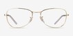 Ray-Ban RB3733V Shiny Gold MetalEyeglass Frames from EyeBuyDirect, Front View