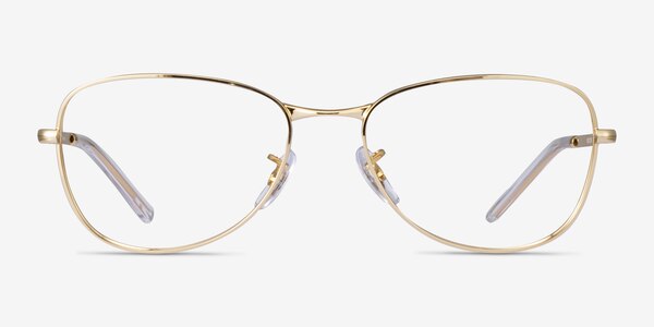 Ray-Ban RB3733V Shiny Gold Metal Eyeglass Frames