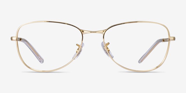 Ray-Ban RB3733V Shiny Gold MetalEyeglass Frames from EyeBuyDirect, Front View