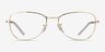 Ray-Ban RB3733V Shiny Gold MetalEyeglass Frames from EyeBuyDirect, Front View