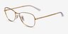Ray-Ban RB3733V Shiny Gold MetalEyeglass Frames from EyeBuyDirect, Angle View