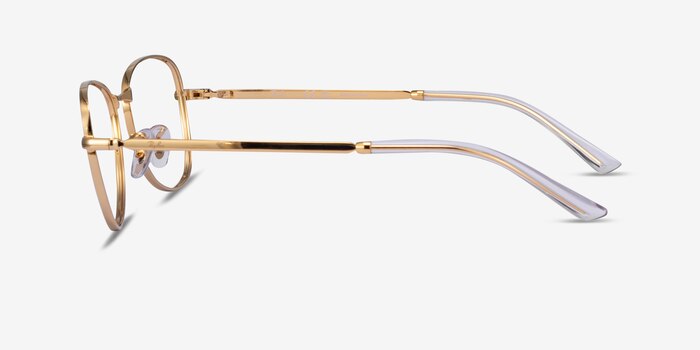 Ray-Ban RB3733V Shiny Gold Metal Eyeglass Frames from EyeBuyDirect