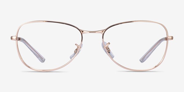 Ray-Ban RB3733V Rose Gold Metal Eyeglass Frames