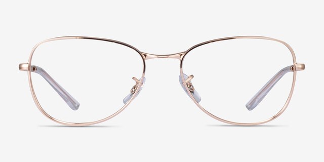 Ray-Ban RB3733V Rose Gold MetalEyeglass Frames from EyeBuyDirect, Front View