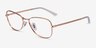 Ray-Ban RB3733V Rose Gold MetalEyeglass Frames from EyeBuyDirect, Angle View