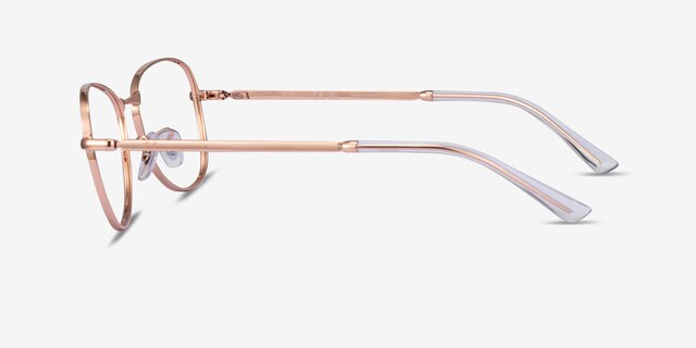Ray-Ban RB3733V Rose Gold MetalEyeglass Frames from EyeBuyDirect, Side View