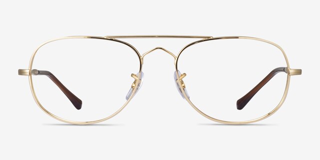 Ray-Ban RB3735V Bain Bridge Gold MetalEyeglass Frames from EyeBuyDirect, Front View