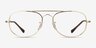 Ray-Ban RB3735V Bain Bridge Gold MetalEyeglass Frames from EyeBuyDirect, Front View