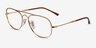 Ray-Ban RB3735V Bain Bridge Gold MetalEyeglass Frames from EyeBuyDirect, Angle View
