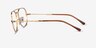 Ray-Ban RB3735V Bain Bridge Gold MetalEyeglass Frames from EyeBuyDirect, Side View