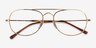 Ray-Ban RB3735V Bain Bridge Gold MetalEyeglass Frames from EyeBuyDirect, Closed View