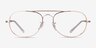 Ray-Ban RB3735V Bain Bridge Rose Gold MetalEyeglass Frames from EyeBuyDirect, Front View