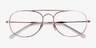 Ray-Ban RB3735V Bain Bridge Rose Gold MetalEyeglass Frames from EyeBuyDirect, Closed View