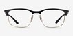 Ray-Ban RB6518 Liteforce Black Gold MetalEyeglass Frames from EyeBuyDirect, Front View