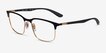 Ray-Ban RB6518 Liteforce Black Gold MetalEyeglass Frames from EyeBuyDirect, Angle View