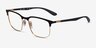 Ray-Ban RB6518 Liteforce Black Gold MetalEyeglass Frames from EyeBuyDirect, Angle View