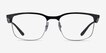 Ray-Ban RB6518 Liteforce Black Silver MetalEyeglass Frames from EyeBuyDirect, Front View