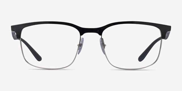 Ray-Ban RB6518 Liteforce Black Silver MetalEyeglass Frames from EyeBuyDirect, Front View