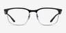Ray-Ban RB6518 Liteforce Black Silver MetalEyeglass Frames from EyeBuyDirect, Front View