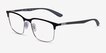 Ray-Ban RB6518 Liteforce Black Silver MetalEyeglass Frames from EyeBuyDirect, Angle View