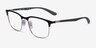 Ray-Ban RB6518 Liteforce Black Silver MetalEyeglass Frames from EyeBuyDirect, Angle View