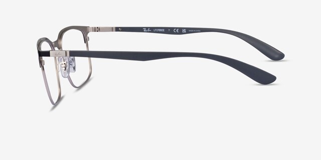 Ray-Ban RB6518 Liteforce Black Silver MetalEyeglass Frames from EyeBuyDirect, Side View